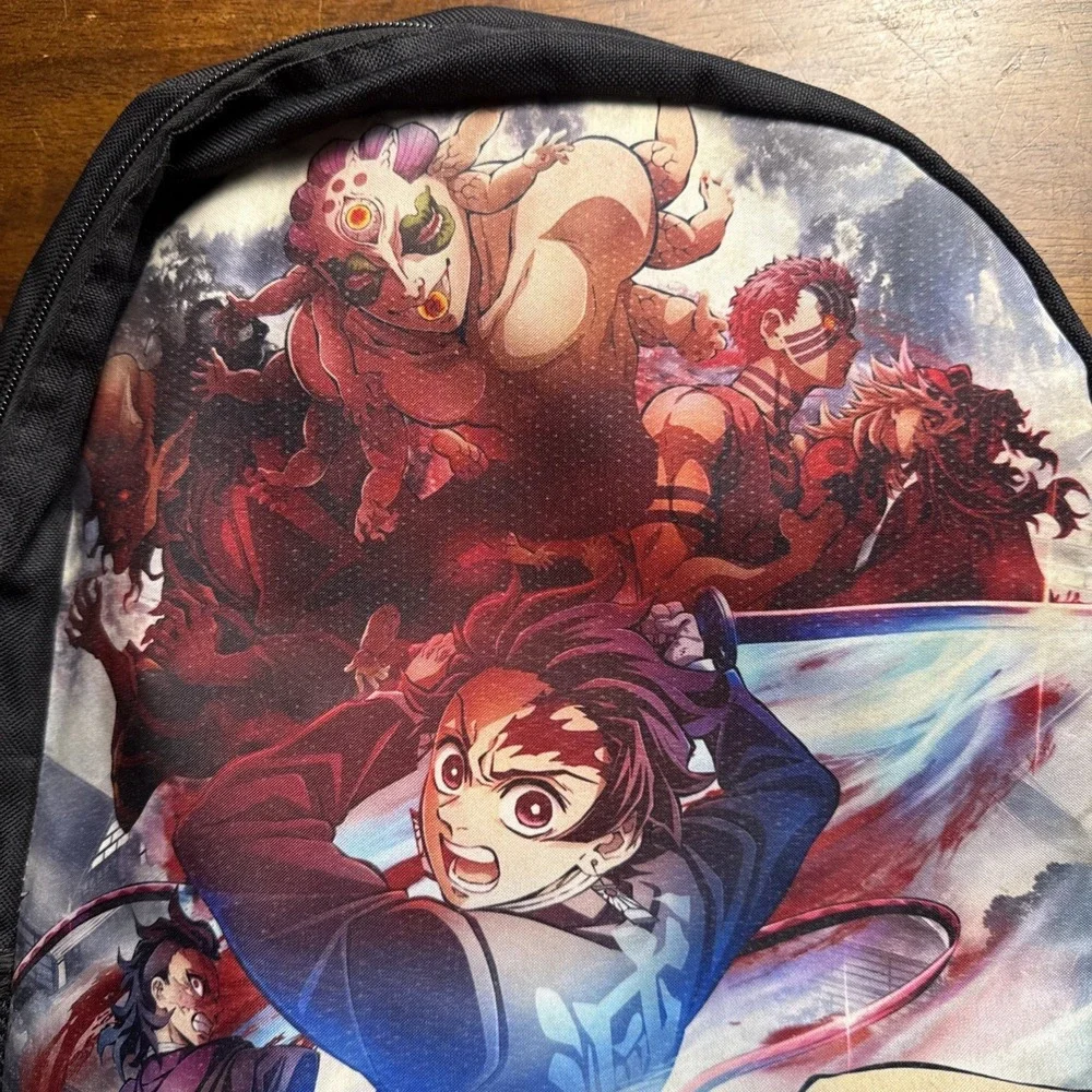 Demon Slayer Backpack Anime Tanjiro Nezuko School Bag